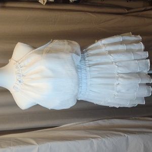 Mustard Seed mini flowy strappy tiered dress